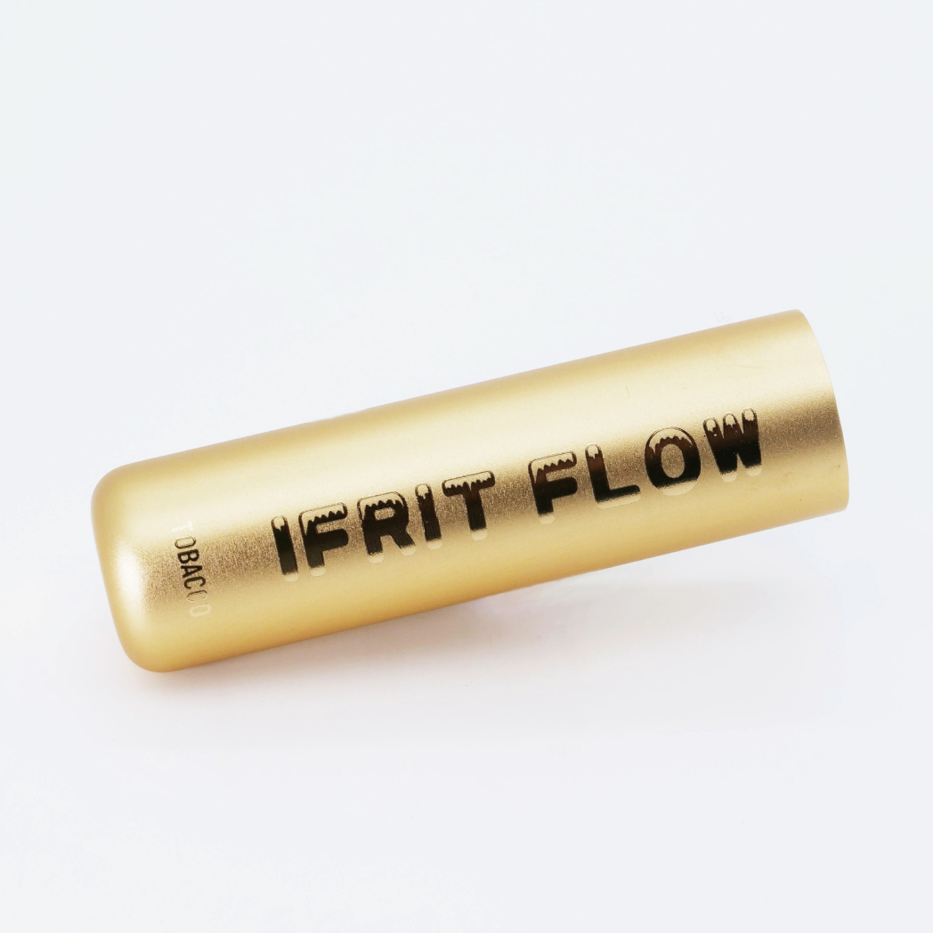 Gold tube with "IFRIT FLOW" text on it