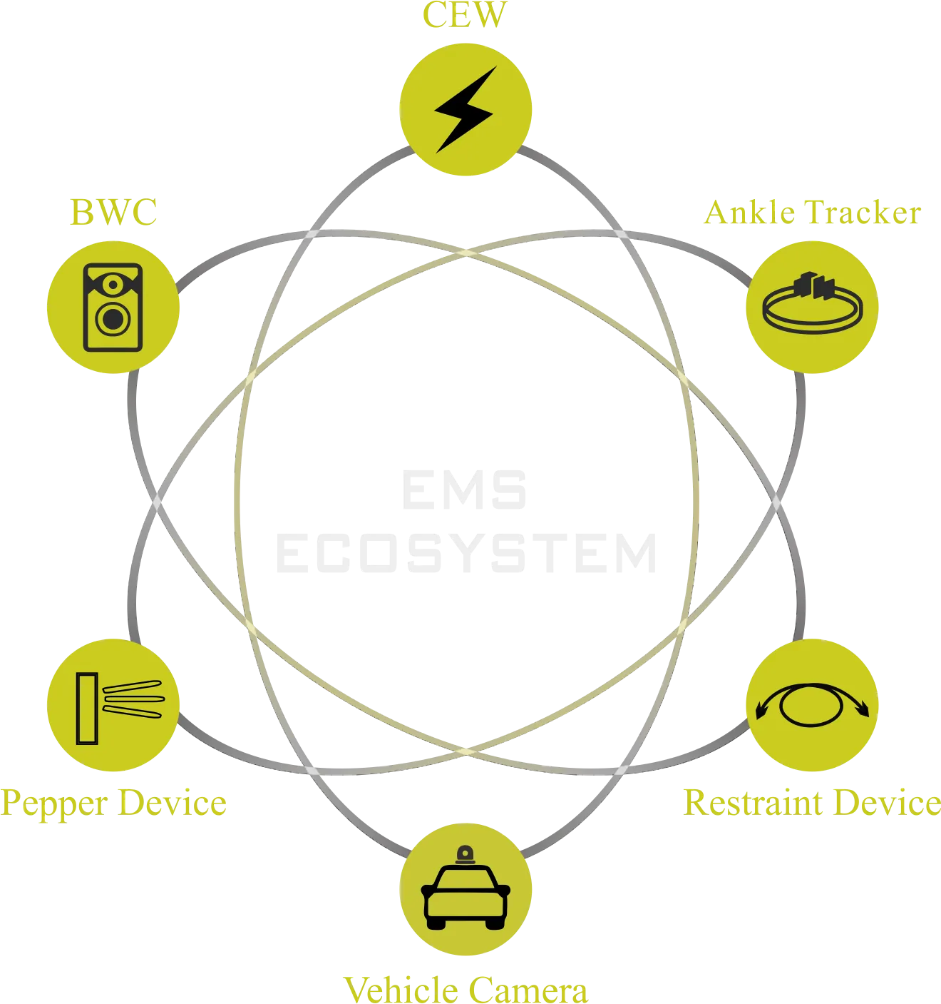 EMS ecosystem with various devices connected