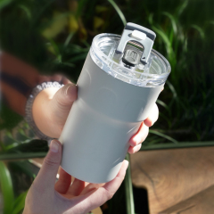Vacuum Insulated Coffee Mug with Slider Lid