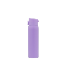 Vacuum Insulated Double Wall Stainless Steel Water Bottle with A Lock Button Lid