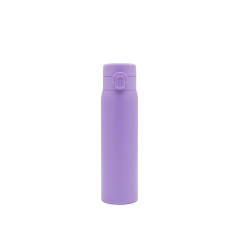 Vacuum Insulated Double Wall Stainless Steel Water Bottle with A Lock Button Lid