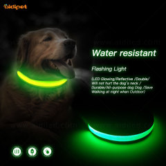 LED Dog Collar with reflective mesh C11-NEW