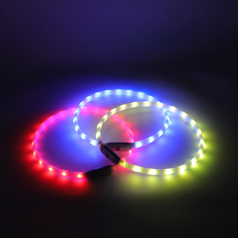 LED Dog Seven-color changing collar with water flow function CTY-A5 