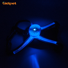 Harnais pour chien souple et rembourré à LED RVB H7