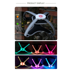 Harnais pour chien souple et rembourré à LED RVB H7