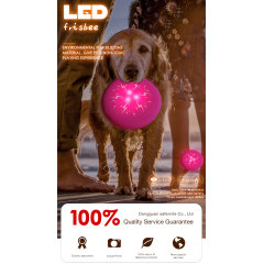 Juguete de frisbee de silicona con luz LED para perros M4-20CM