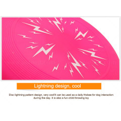 Juguete de frisbee de silicona con luz LED para perros M4-20CM