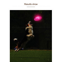 Juguete de frisbee de silicona con luz LED para perros M4-20CM