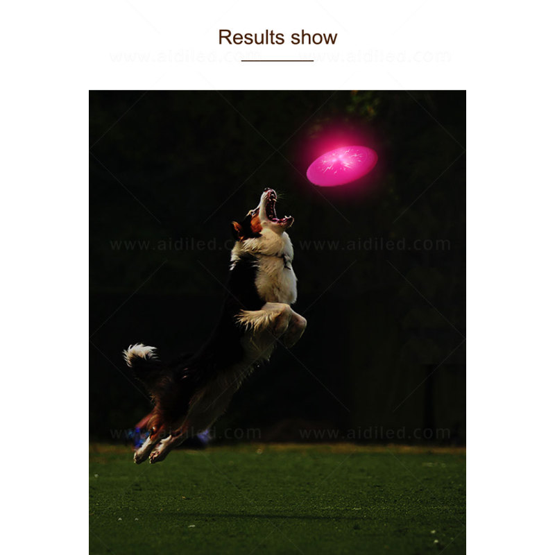 LED Silicone Dog Frisbee Toy M4-16CM