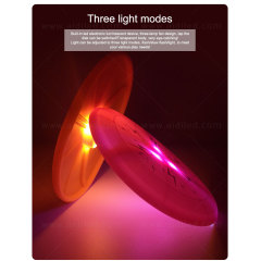 Juguete de frisbee de silicona con luz LED para perros M4-16CM