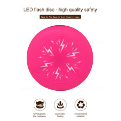 Juguete de frisbee de silicona con luz LED para perros M4-16CM