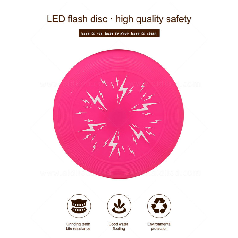 LED Silicone Dog Frisbee Toy M4-16CM
