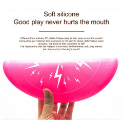 Juguete de frisbee de silicona con luz LED para perros M4-16CM
