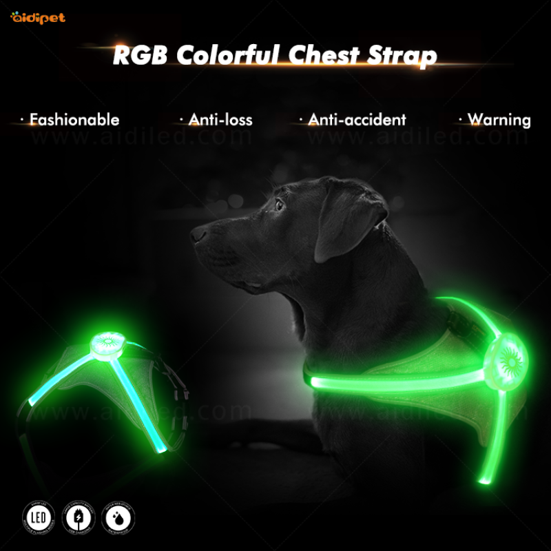 New Product Pet Training Accessories LED Dog Harness