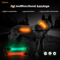 Coleira para cães com luz LED, coleira para cães comum para torná-la mais leve, coleira para cães com luz LED
