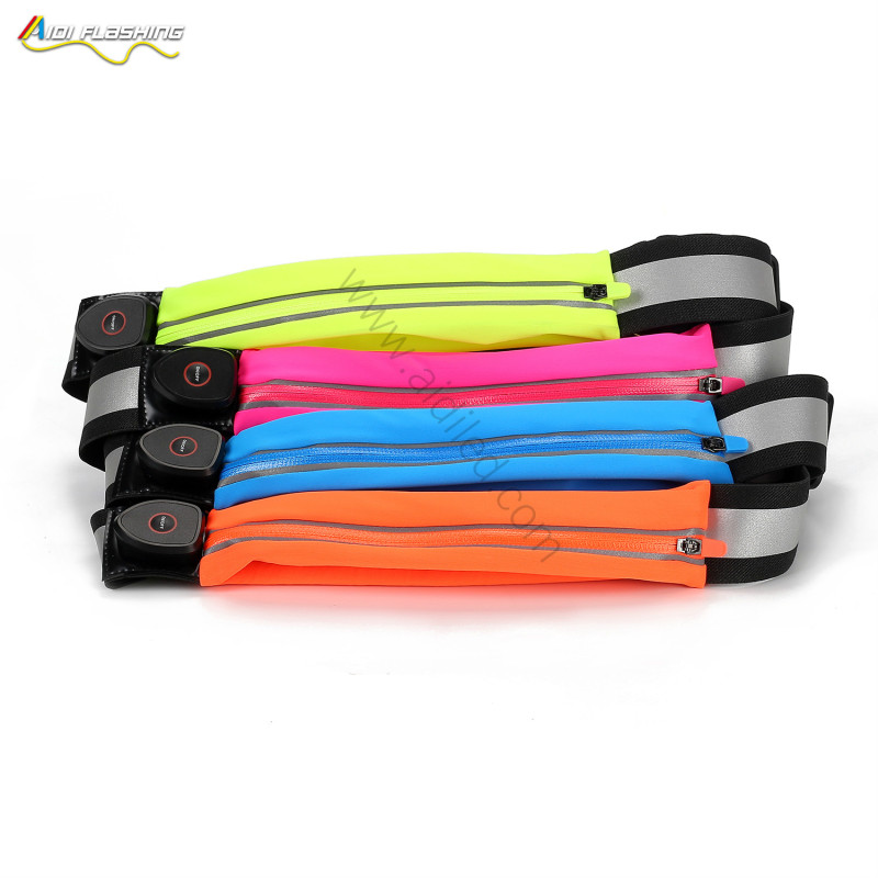 LED Light Up Sports Running Led Fanny Packs Custom Logo Outdoor Led Waist Bags Unisex