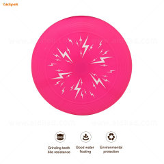Outdoor Playing Flashing Dog Interactive Toy Flying Disc Dog Fun Eco-Friendly Silicone Dog  Flying Discs