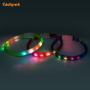 Customize Logo Size Led Light up Flashing Dog Collar Glow in the Dark USB Rechargeable Colorful Light Pet Necklace Collar
