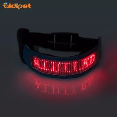 Pulseira de couro PU LED com luz de exibição APP controle piscando braçadeira de led Night Jogging andando correndo com luz de led braçadeira