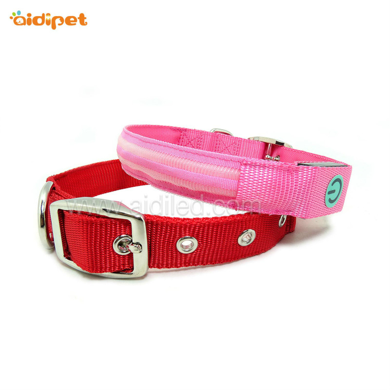 pet supplies led dog collar leashes Pet Dog Cat Puppy Safe Luminous Flashing Necklace aidiflashing