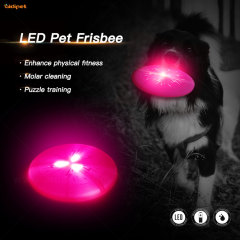 Luz LED durável resistente à água, luz intermitente para cães de estimação, discos voadores