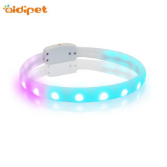 VerkaufsförderungCoole RGB-LED-Hundehalsband-Halskette Mehrfarbiges LED-Hundehalsband in benutzerdefinierter Größe, blinkendes Hundehalsband-Licht