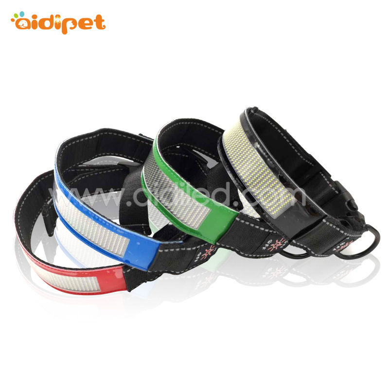 Personalize Custom Logo Dog Collar Led Display Flashing Dog pet Collar for Night Safety