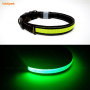 Aidiflashing Glow in the Dark Dog Collar Reflective Pet Nylon Webbing Dog Collar USB Rechargeable