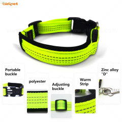Collar de perro con luz Led de nailon grueso mejorado, collares luminosos intermitentes USB para mascotas, collares para perros y gatos, suministros para mascotas