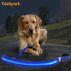 Collier de chien personnalisé et lumière de laisse avec laisse de marche pour animaux de compagnie lumineuse pour chien laisse anti-perte pour chien