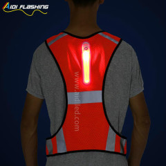 Colete de segurança de led acoplável com faixa reflexiva com led para adultos colete de segurança de alta visibilidade policial
