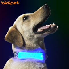 Coleira de cachorro de silicone à prova d'água com luz removível coleira de cachorro acessório de coleira de estimação