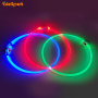Bright Flashing Luminous Luxury Pet Dog Collar Free Size Cuttable TPU Dog Led Collar  Rechargeable Light Up in Dark