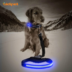 Laisse de chien LED réglable et éclairée Logo personnalisé Acceptable Vente en gros Amazon Vente clignotante Laisse de chien