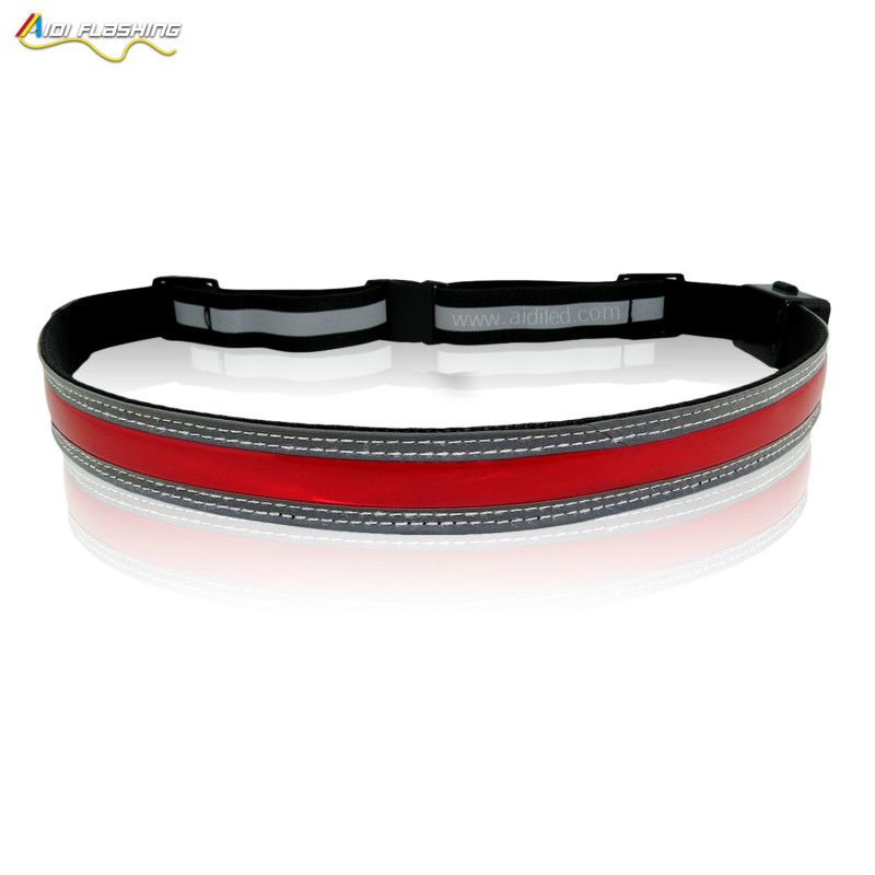 Cycling Led Belt Running Walking at Night Luminous Light up Waist Belt Bag Lightweight Sport Elastic Led Belt