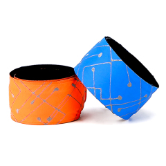 Reflektierendes LED-Slap-Band für Werbeaktivitäten, leuchtendes Slap-Armband