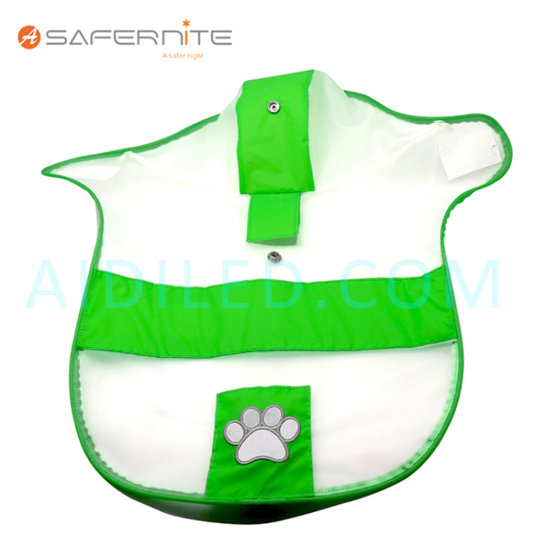 Customized Light up Dog Raincoat for Large Quantity Luminous Dog Raincoats for Night Safety