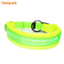 Polyester Wider Dog Collar Led for Big Dog Reflective Dual Optical Fibers Flashing Glow Dog Collar