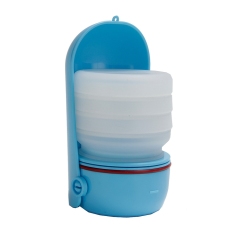 زجاجة ماء للكلاب قابلة للطي للاستخدام في الهواء الطلق خفيفة الوزن للكلاب الأليفة زجاجة مياه محمولة