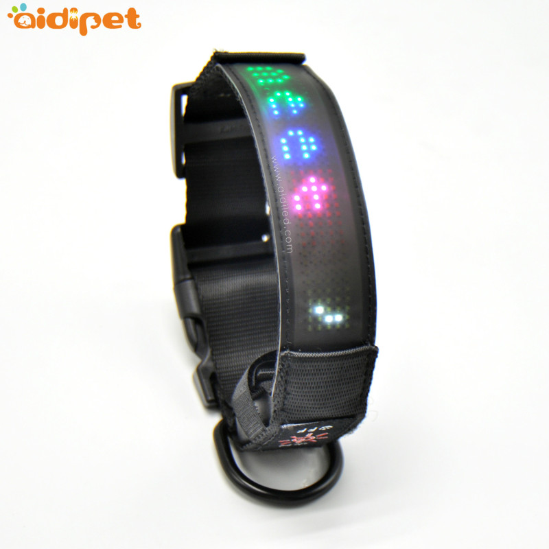 2021 Quality Guaranteed Led Display Mobile Phone Connection Print Led Ped Collar For Dog