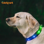 Luminous RGB Nylon Dog Collar Seven Color Dog Flashing Collar Customize Logo Led Dog Collars