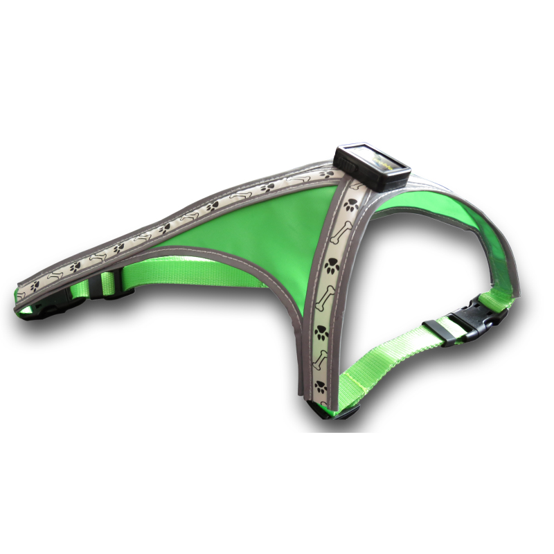 Glow in the Dark Dog Harness Led Light for Night Safety Walking Dog with AIDIPET Led Pet Harness