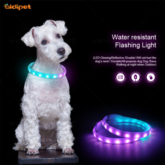 Safernite Safe for Night Led Light Dog Collar, Led with RGB light Clignotant Dog Collar, Low Price Dog Light Collar