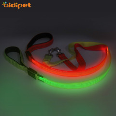 Clignotant LED Pet Dog Leash USB Charge LED Lights Dog Leash Lead avec coutures réfléchissantes