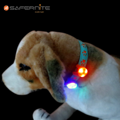2022 chien étiquette pince lumière collier pour animaux de compagnie pendentif lumière clignotant lueur personnalisé chien étiquettes lumineux étanche Silicone chien étiquette