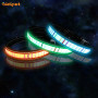 Led Lights Dog Pets Collar Adjustable Polyester USB Rechargeable Safety Collar Rainbow Strip Led Dog Collar
