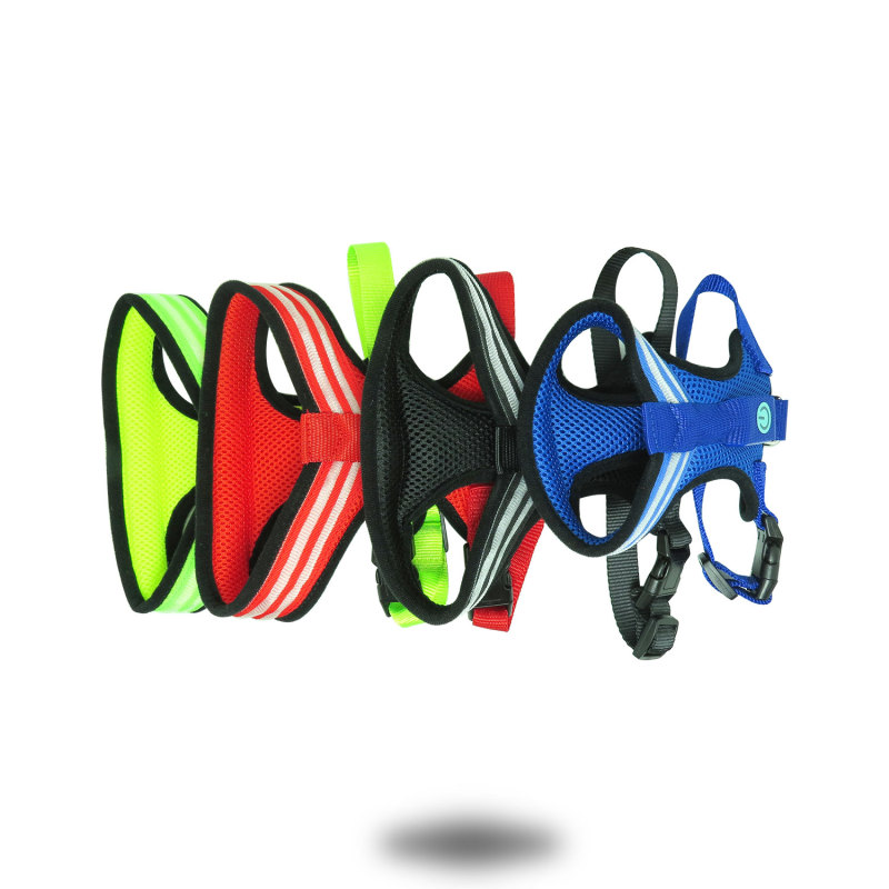 Dual Optical Fibers Led Harness for Dogs Good Quality Night Safety Reversible Harness Dog with Light