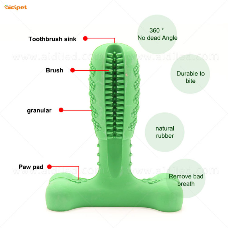 Granular Toothbrush Sink Durable To Bite Rubber Pet Teeth Cleaning Chew Toys For dog