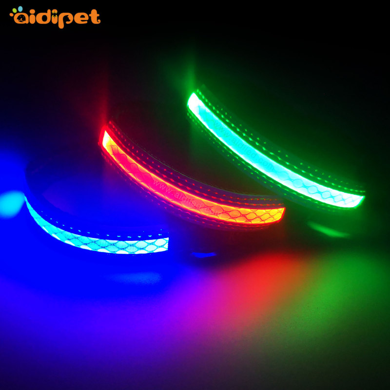 Small Puppy Doggie Collar with Led XS XXS fit for Puppy Light up Safety Collar for Night Walking