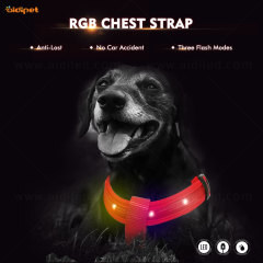Groothandel hondenriem / halsband voor huisdieren Knipperende LED-verlichte hondenriem, hondenharnas